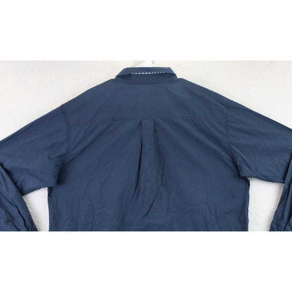 Cinch Mens Long Sleeve Blue Dotted Button Up Shirt XL - Picture 12 of 15
